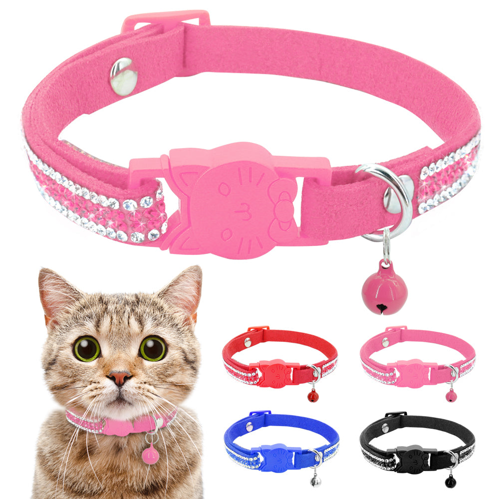 Cat Collar Crystal Cats Accessories Pets Dog Quick