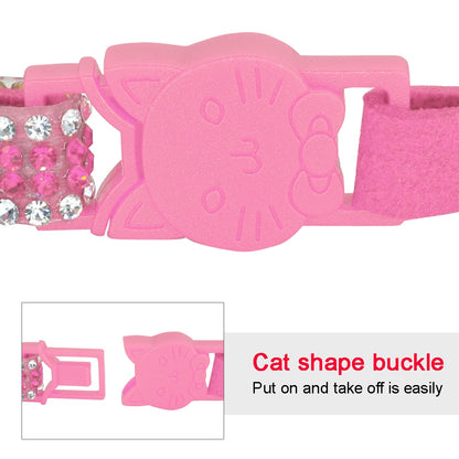 Cat Collar Crystal Cats Accessories Pets Dog Quick