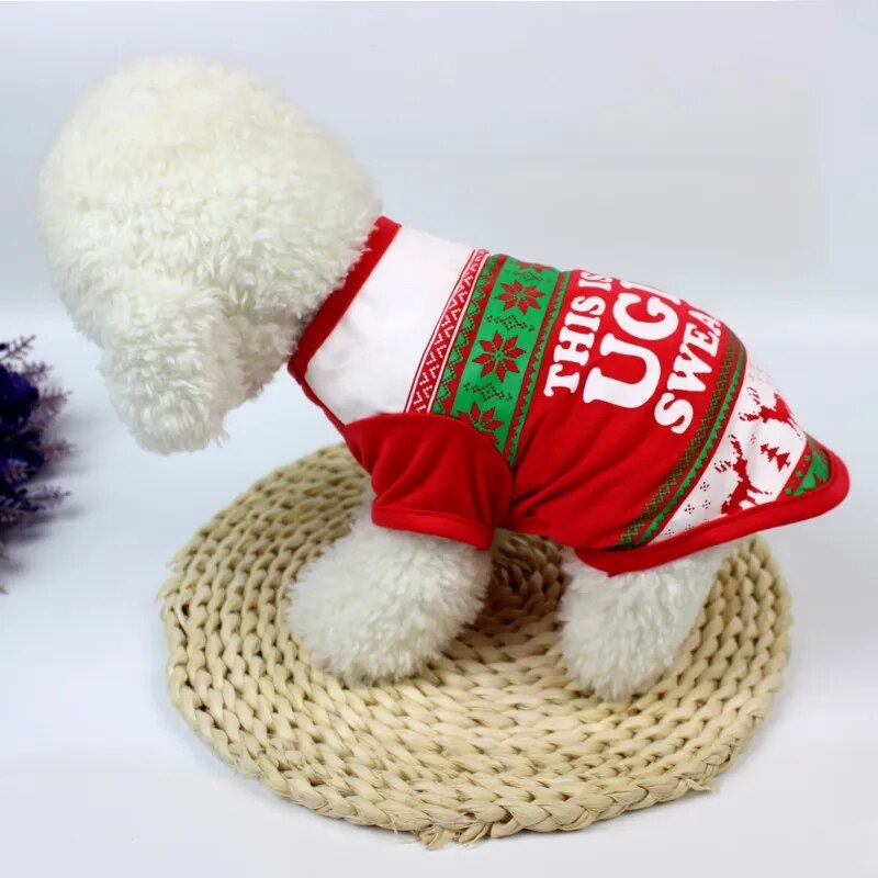 Pet Dog Clothes Christmas Costume Cartoon Clothes For Small Dog Cloth