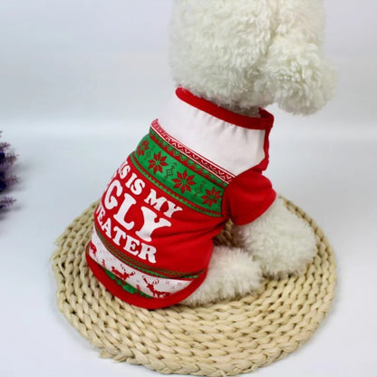 Pet Dog Clothes Christmas Costume Cartoon Clothes For Small Dog Cloth