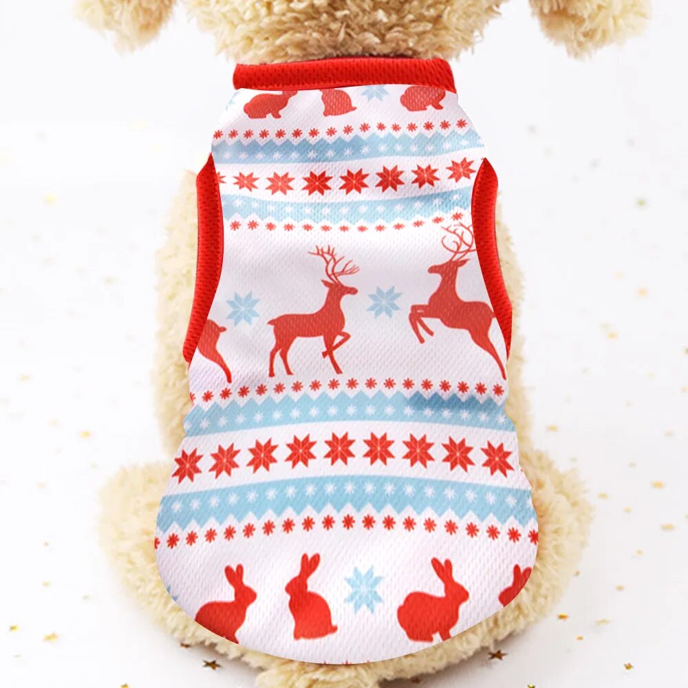 Christmas Dog Clothes Cotton Pet Clothing Hoodies For Small Dogs Cats