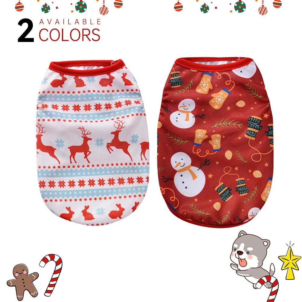 Christmas Dog Clothes Cotton Pet Clothing Hoodies For Small Dogs Cats