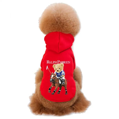 Winter Warm Pet Dog Clothes Cute Bear Dogs Hoodies For Puppy Small