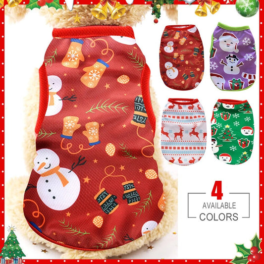 Christmas Dog Clothes Cotton Pet Clothing Hoodies For Small Dogs Cats